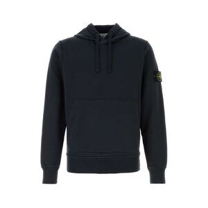 Stone Island Men Midnight Blue Cotton Sweatshirt